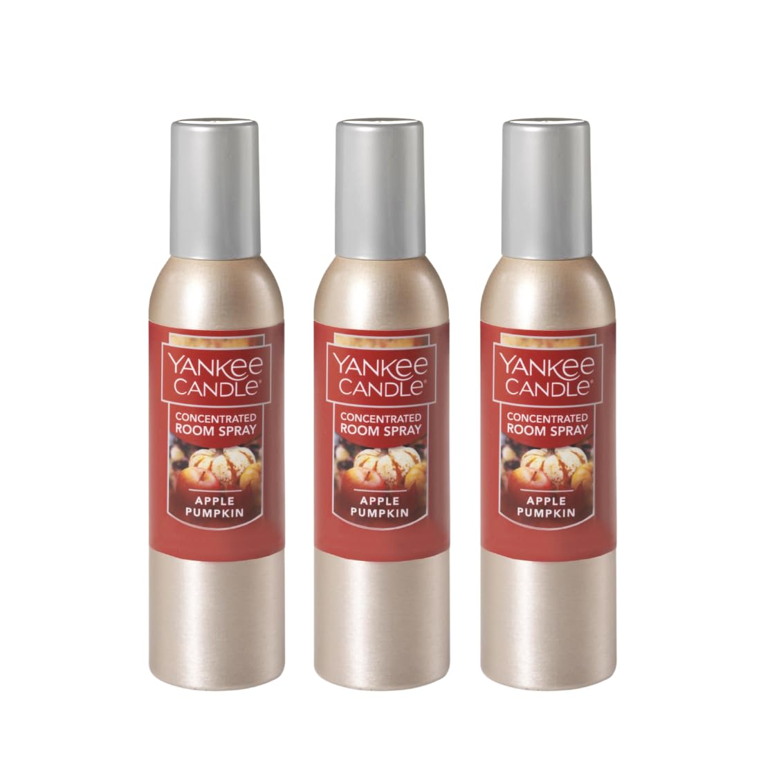Yankee Candle Concentrated Air Freshener Room Spray, Odor Eliminator for Home, Bathroom, Apple Pumpkin, 1.5 Oz (Pack of 3) - Medaid International
