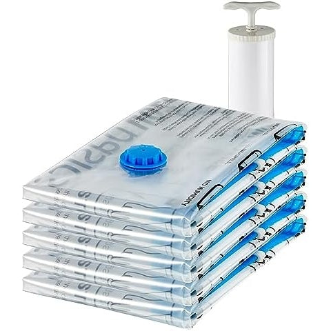 Vacuum Compression Storage Bags with Hand Pump - Large, 5-Pack - Medaid International
