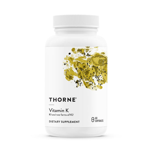 THORNE - Vitamin K (Formerly 3-K Complete) - Vitamins K1 and K2 (as MK-4 and MK-7) - Supports Strong Bones* - 60 Capsules - Medaid International