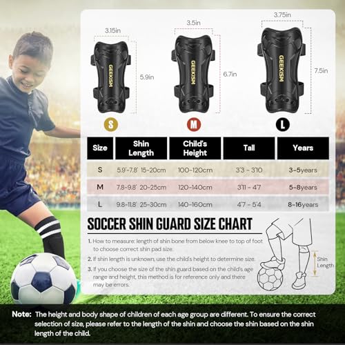 Soccer Shin Guards for Youth Kids Toddler, Protective Soccer Shin Pads & Sleeves Equipment - Football Gear for 3 5 4-6 7-9 10-12 Years Old Children Teens Boys Girls|B07M84XTKG