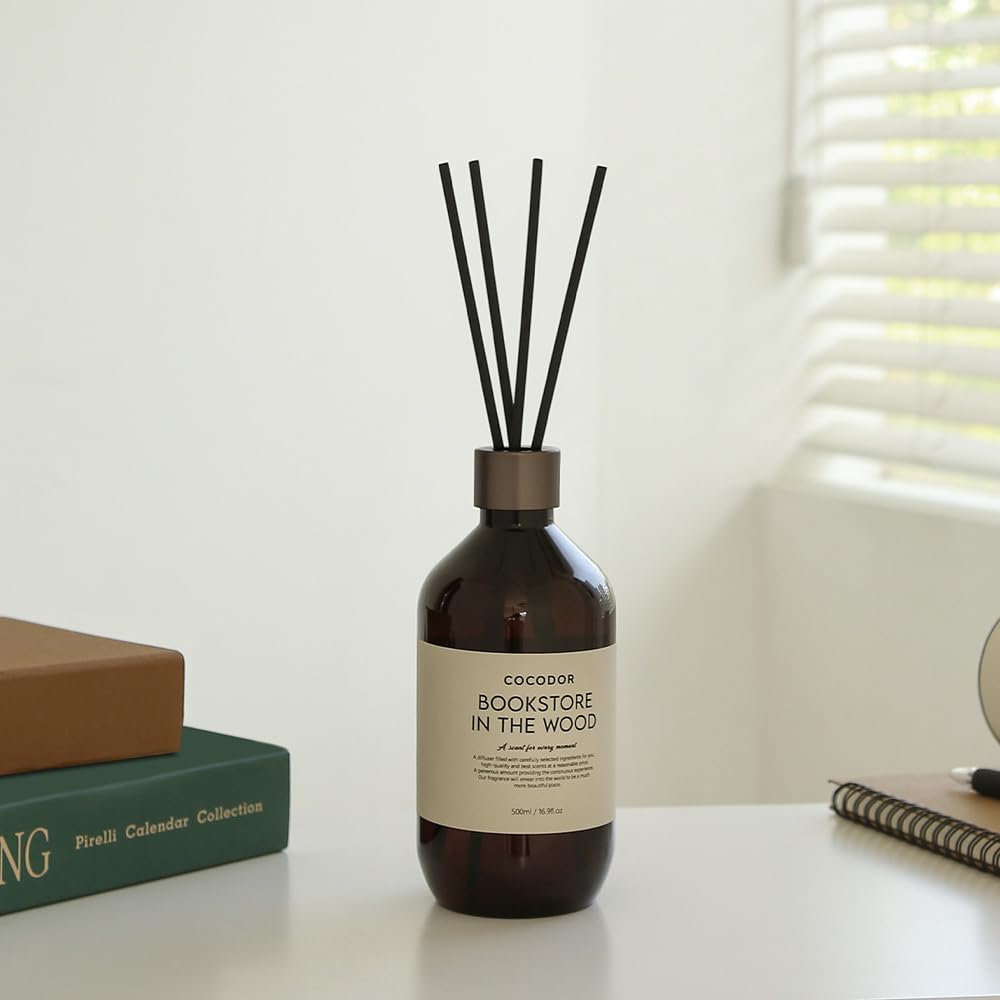 COCODOR Premium Reed Diffuser/Black Cherry/16.9oz(500ml)/1 Pack/Fragrance Scent Essential Oil with Stick Diffuser Set for Home Bathroom Shelf Décor - Medaid International