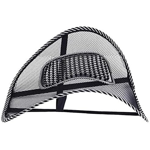 LP Car Seat Chair Massage Back Lumbar Support Mesh Ventilate Cushion Pad Black - Medaid - Lebanon