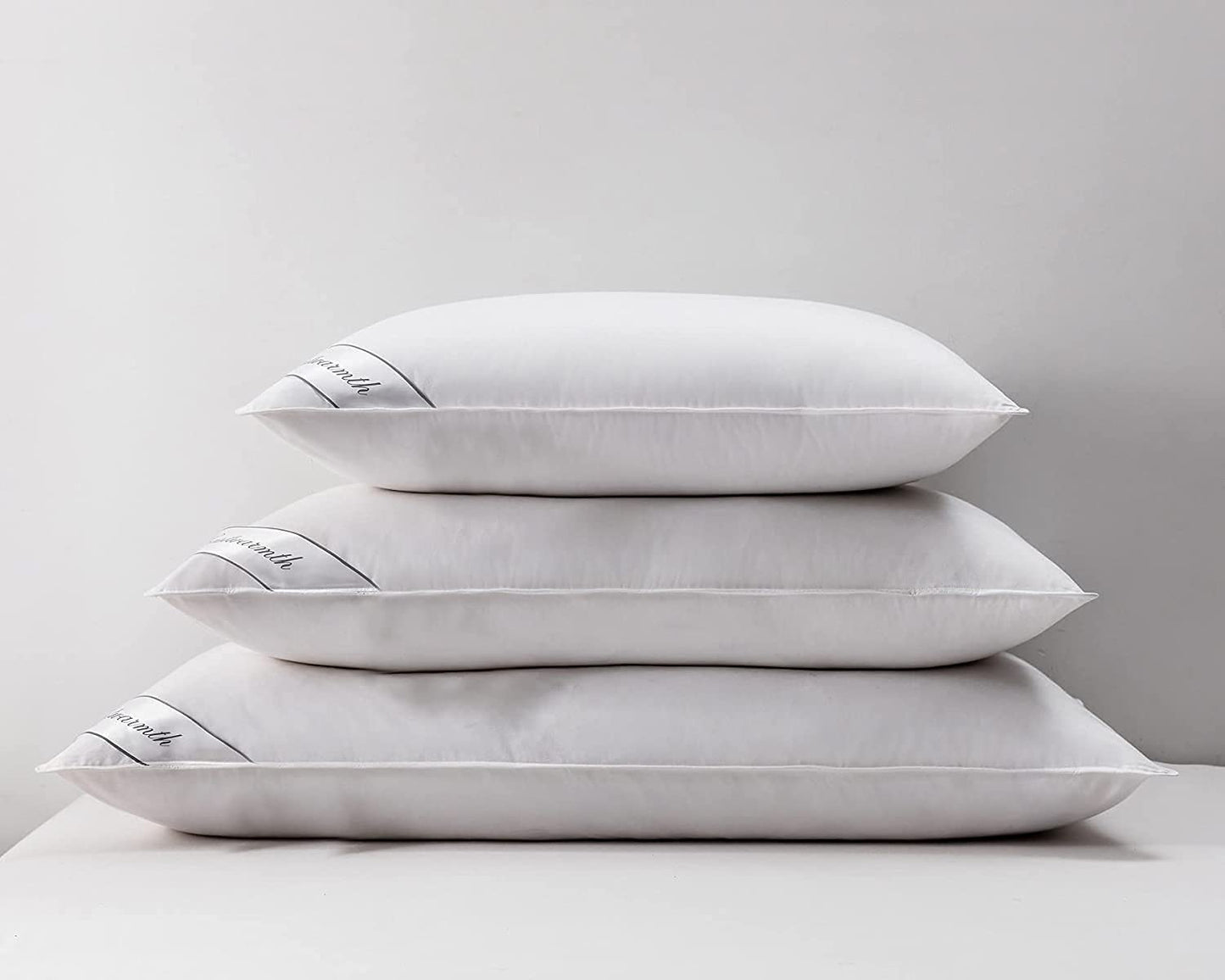 Eastwarmth Goose Down Feather Hotel Collection Bed Pillow for Sleeping,100% Cotton Cover,Medium Firm,Soft Support Standard Size(20X26IN) 1 Pack - Medaid International
