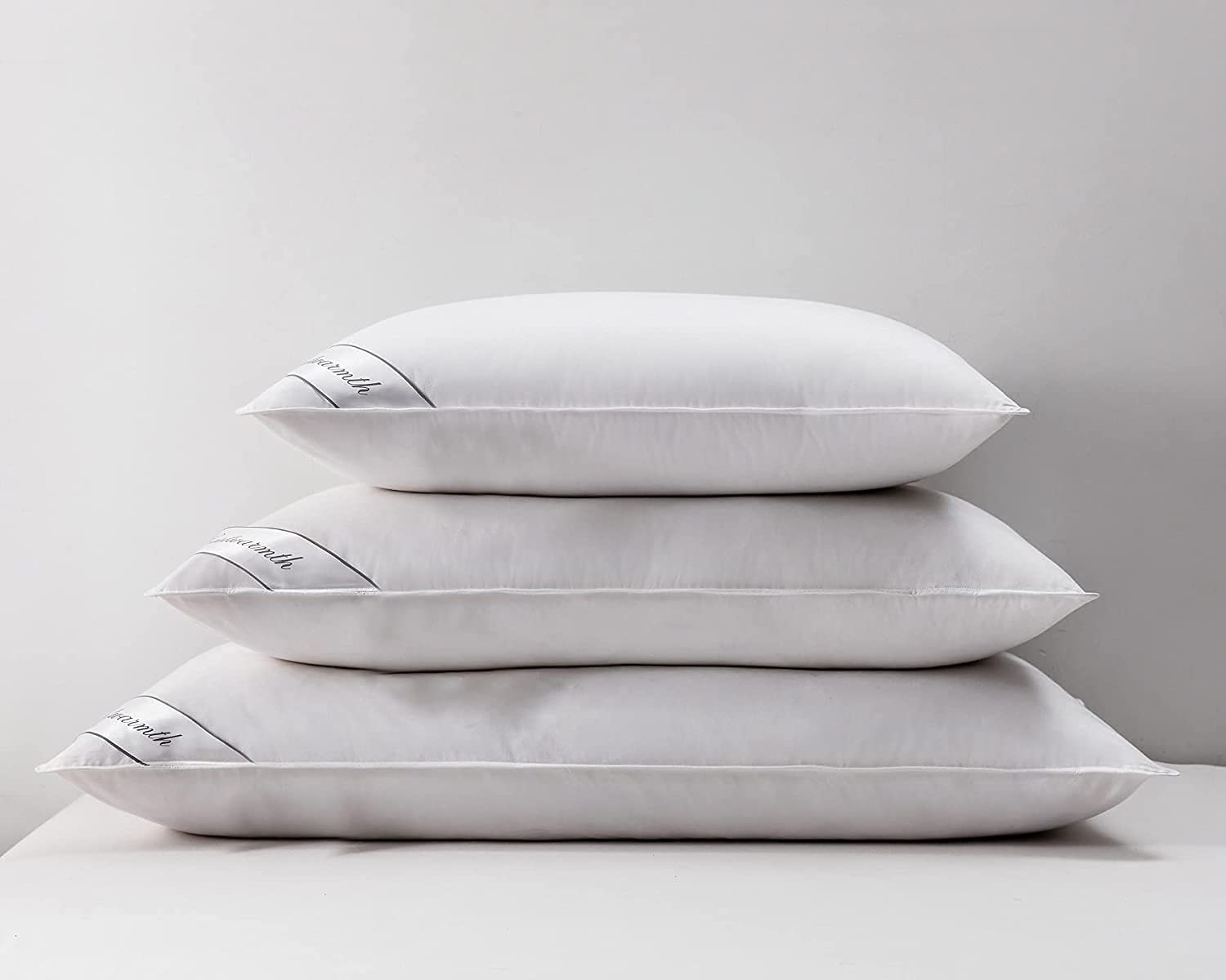 Eastwarmth Goose Down Feather Hotel Collection Bed Pillow for Sleeping,100% Cotton Cover,Medium Firm,Soft Support Standard Size(20X26IN) 1 Pack - Medaid International