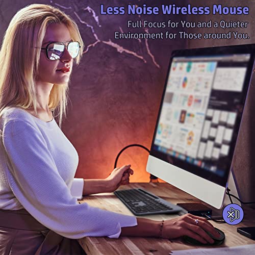 Leadsail - Wireless Keyboard and Mouse Combo with Ergonomic Design, Phone Holder, 2.4GHz Connectivity