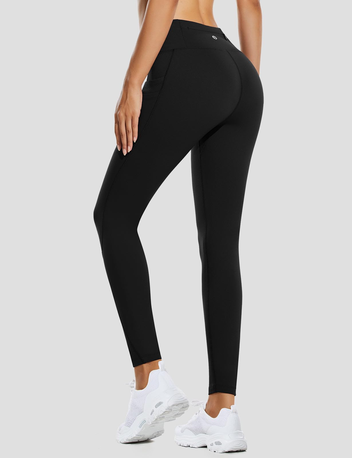 baleaf Fleece Lined Leggings Women Waterproof Thermal Winter Hiking Pants Warm Tights Skiing Running Yoga Travel Gear Black M - Medaid International