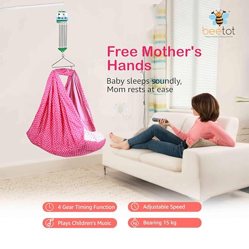 Beetot - Automatic Cradle Spring for Baby | Adjustable Speed, Music & Remote Control