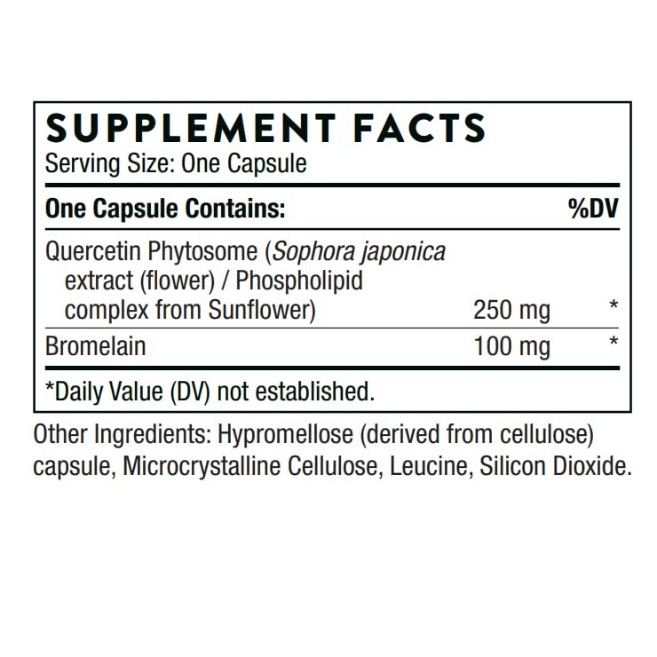 THORNE - Quercetin Complex (Formerly Quercenase) - Nutritional Support for Seasonal Allergies* - 60 Capsules - 60 Servings - Medaid International
