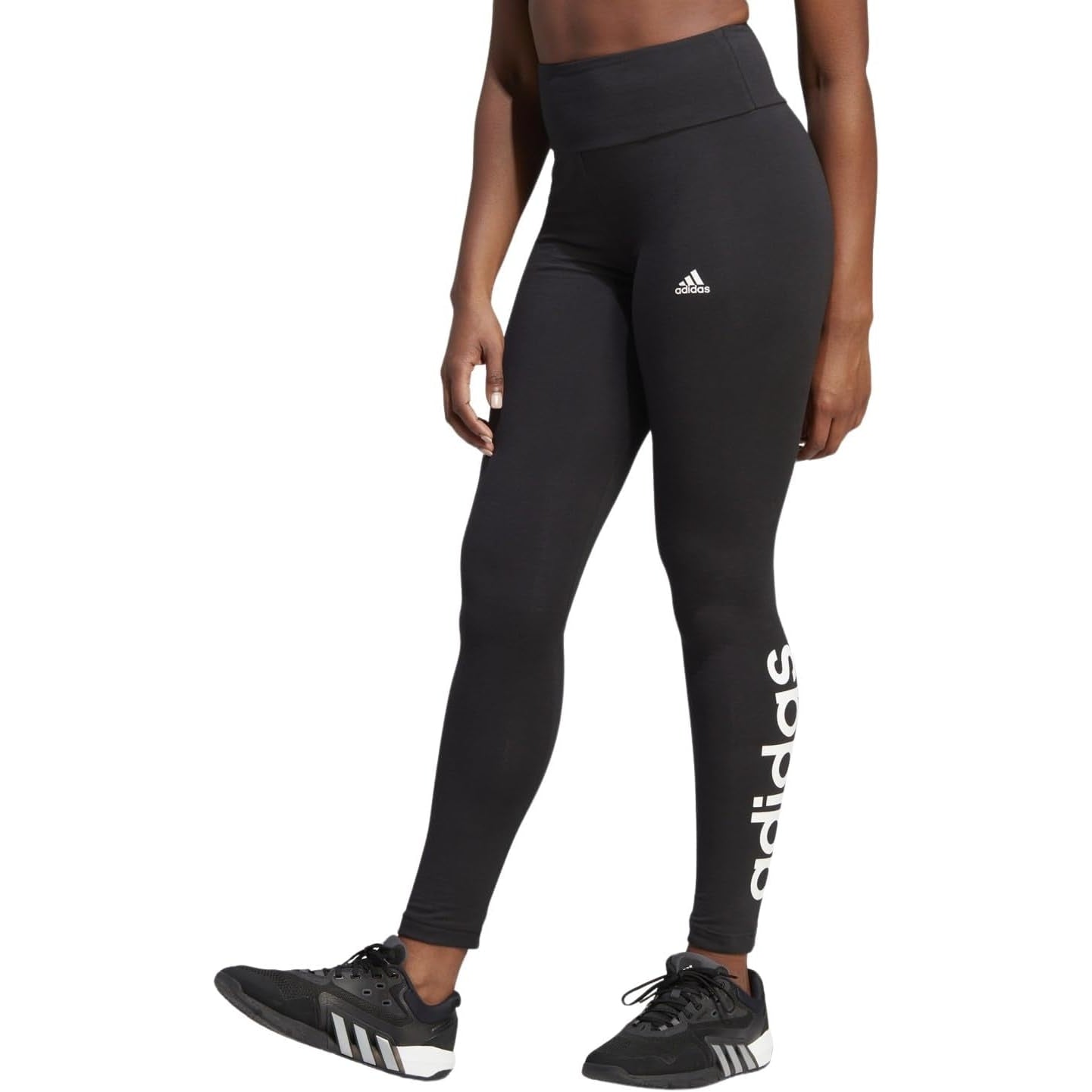 adidas womens ESSENTIALS HIGH-WAISTED LOGO LEGGINGS Tights - Medaid