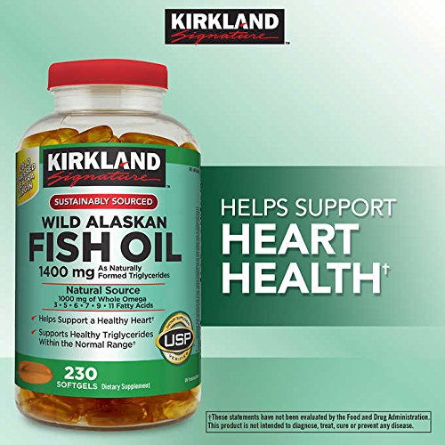 Kirkland Signature Wild Alaskan Fish Oil 1400 mg, 230 Softgels - Medaid International