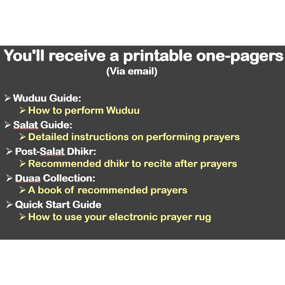 Electronic Prayer Mat - Smart Interactive Prayer Rug for Adults and Kids - Ideal for New Converts and Those Learning or Perfecting Their Prayer - Comes with Islamic Prayer Beads (Black) - Medaid International