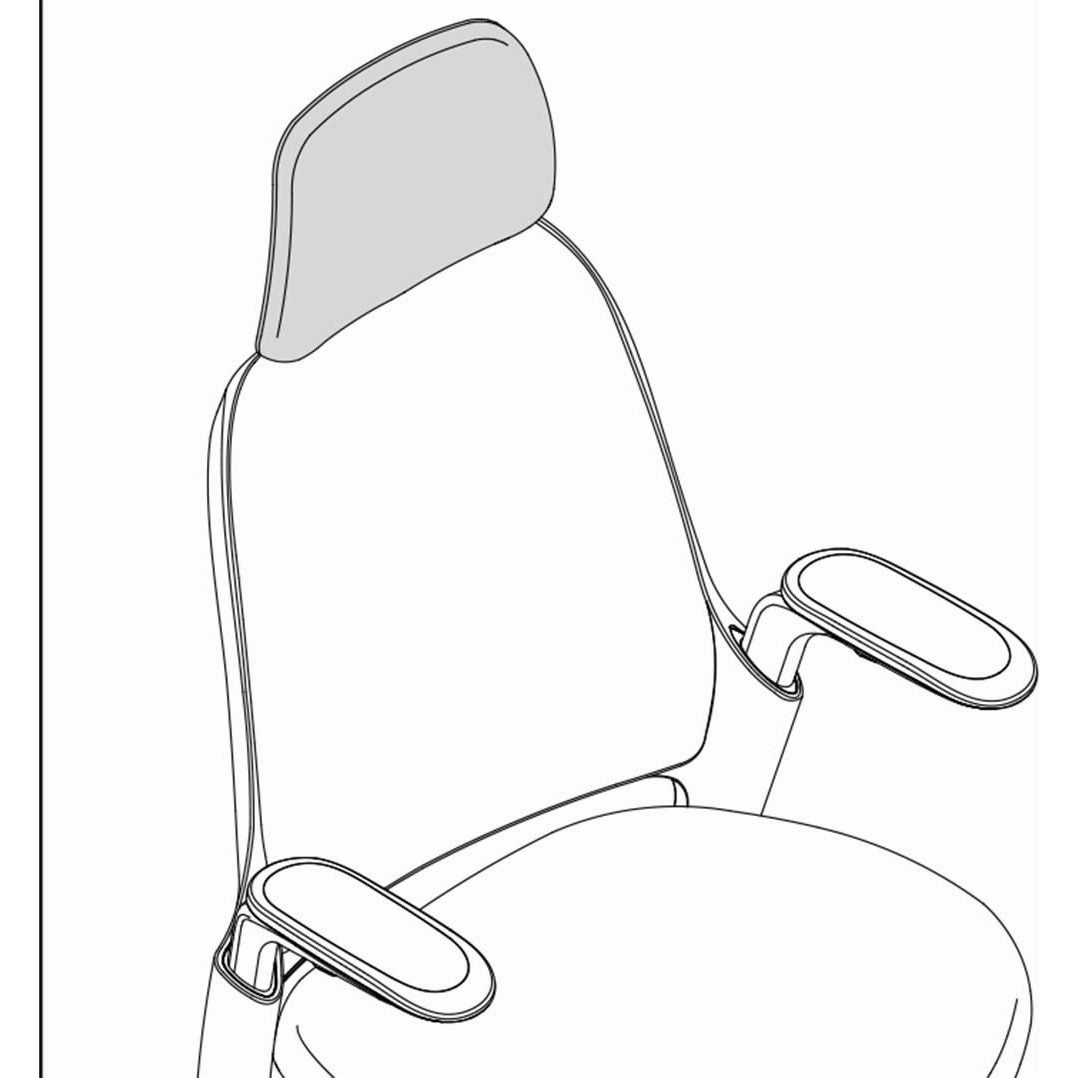 Steelcase Series 1 Headrest ONLY, Graphite Frame with 3D Microknit Fabric (Graphite) - Medaid International