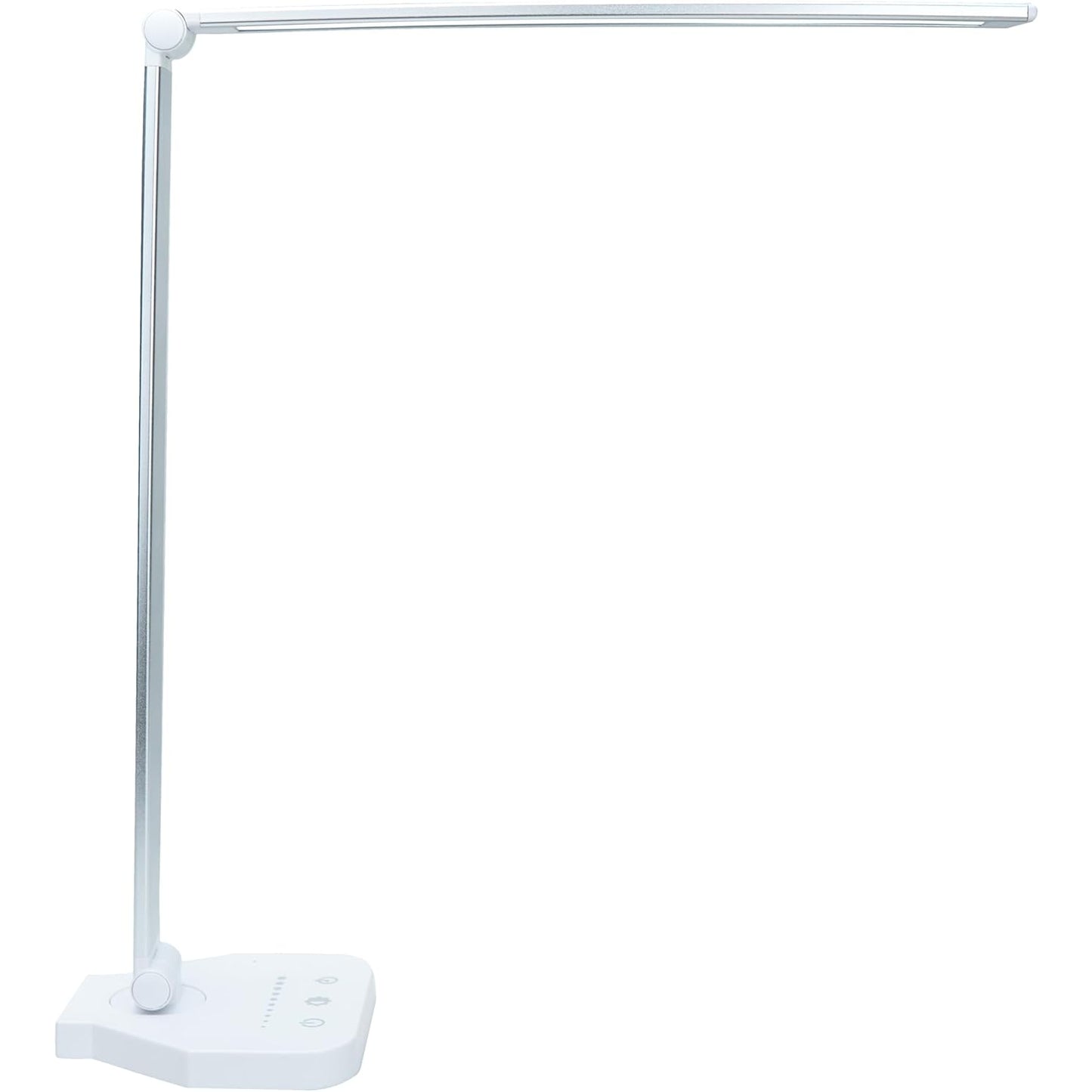 White crown LED Desk Lamp Dimmable Table Lamp Reading Lamp with USB Charging Port, 5 Lighting Modes, Sensitive Control, 30/60 Minutes Auto-Off Timer, Eye-Caring Office Lamp - Medaid International