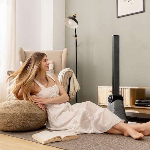 Cecotec - Bladeless Tower Fan with 50W Power, LED Touch Screen, Remote Control