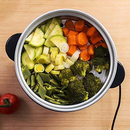 Cecotec - 700W Stainless Steel Rice Cooker, 1.8L Capacity, 10 Servings, Glass Lid