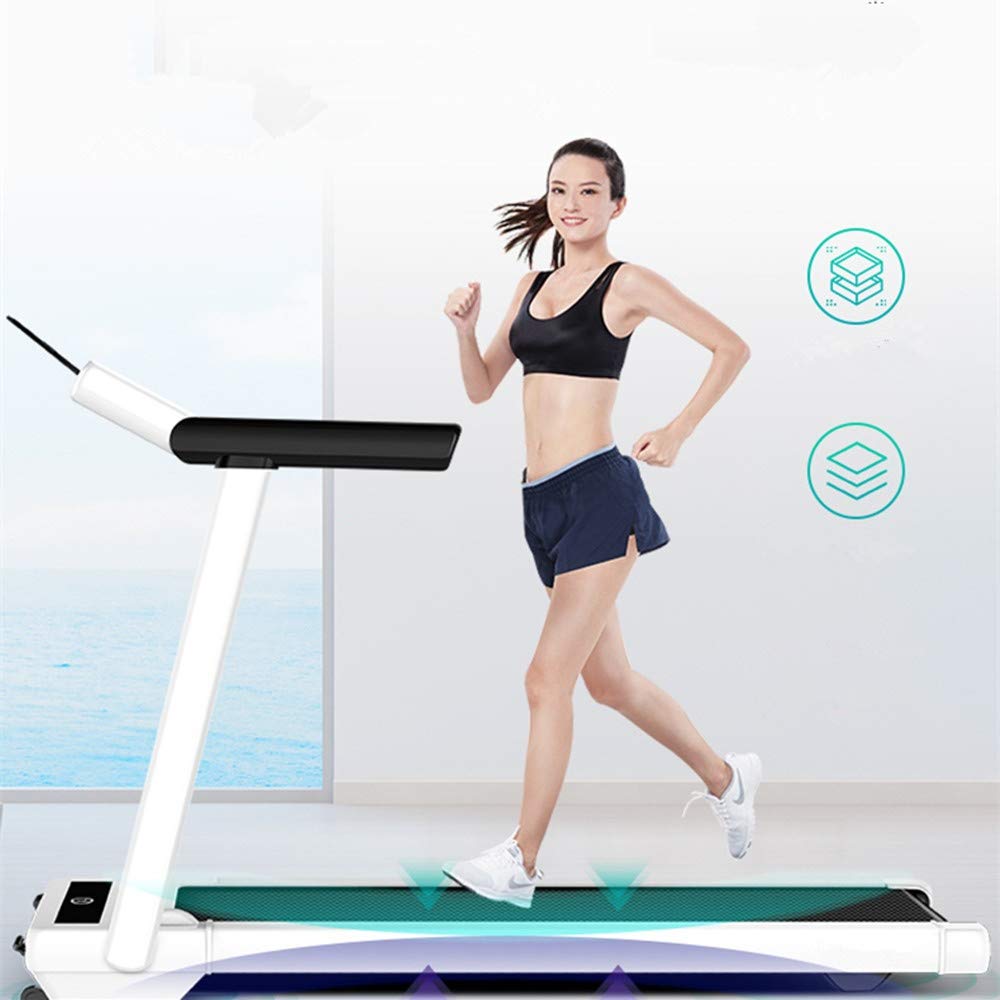 TEDNIDS TreaDmill Full-folding Home Treadmill, Installation-free, Small And Ultra-quiet, LED Display Sports Walking Machine, Suspension Balance Shock Absorption(White) - Medaid International