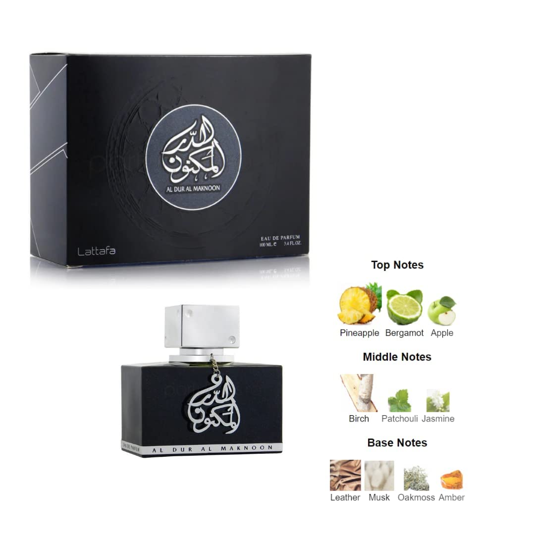Lattafa Al Dur Al Maknoon Silver 100 ml EDP Spray - Medaid International