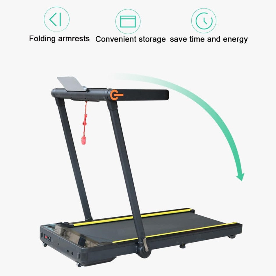 Llchaensc 2 in 1 under Desk Treadmill,Portable Folding Treadmill,Motorized Electric Walking Treadmill, Larger Running Area,Walking Pad Running Machine for Home - Medaid International