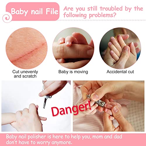 Neovsuny - 6-in-1 Electric Baby Nail File Set with Interchangeable Heads