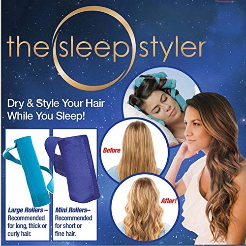 The Sleep Styler - As Seen on Shark Tank - Heat Free Curlers,. Includes 8 Mini (3 Inch) Rollers - Medaid International