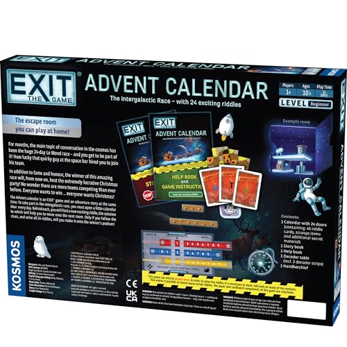 EXIT: The Game - Advent Calendar - The Intergalactic Race | Holiday Escape Room | 24 Days of Riddles | Christmas Traditon | Space Game - Medaid International