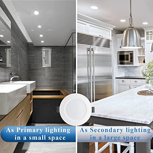 Eande - 10 x 5W LED Recessed Spotlights, IP44 Waterproof, Cool White 6500K