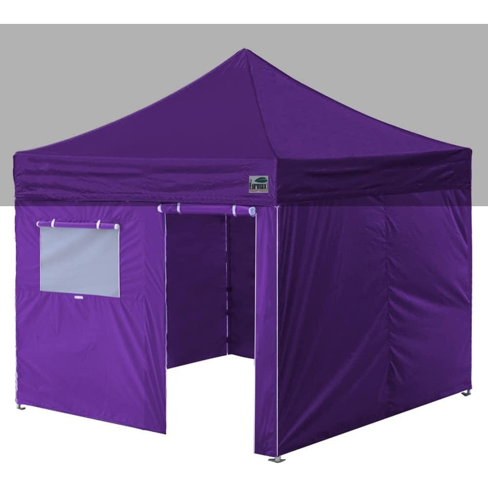 Eurmax USA Full Zippered Walls for 10 x 20 Easy Pop Up Canopy Tent,Enclosure Sidewall Kit with Roller Up Mesh Window and Door 4 Walls ONLY,NOT Including Frame and Top(White) - Medaid International