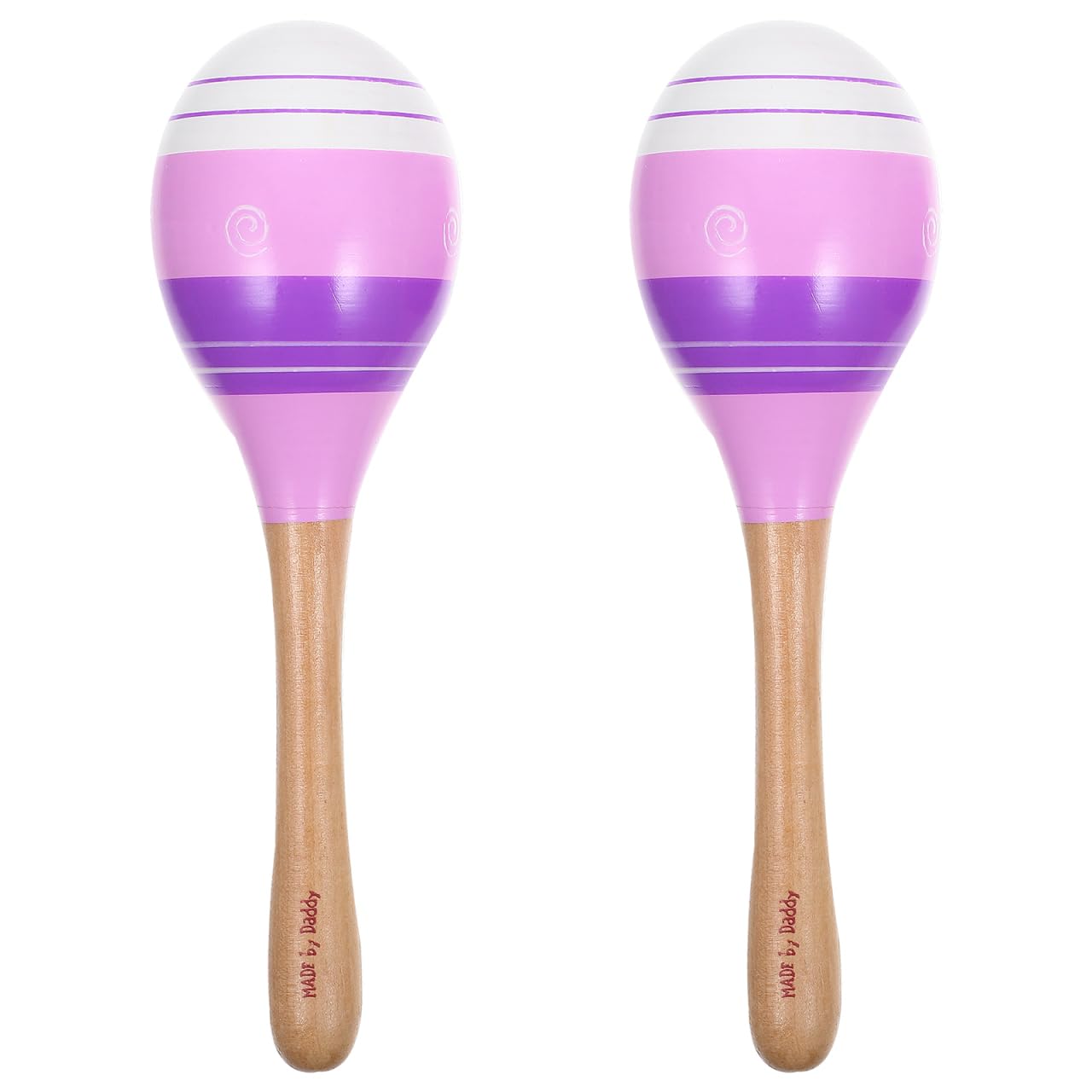 Vaguelly 2Pcs Maracas Children Wood Rumba Shakers Rattle Hand Striped Carnival Maracas Musical Playthings Kids Educational Shaker Sand Hammers with Rhythm for Party Games for age 3+ - Medaid International
