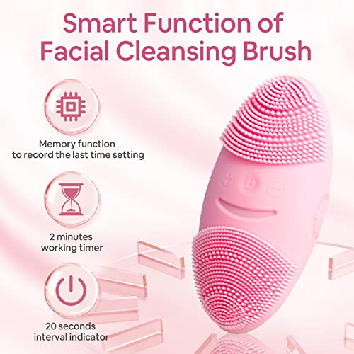 Sunmay - Sonic Facial Cleansing Brush with Positive/Negative Ion Function, USB Rechargeable, All Skin Types
