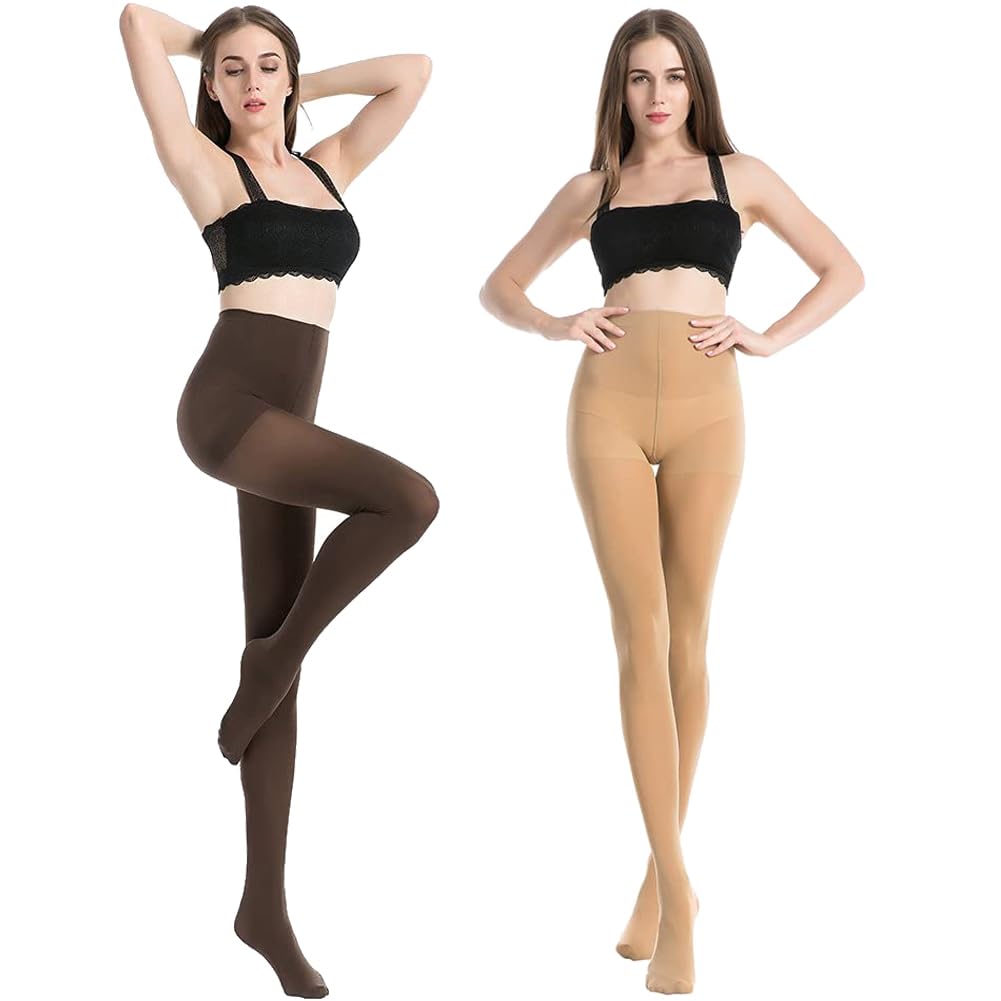 MANZI Women's 6 Pairs Opaque Control-Top Tights with Comfort Stretch 70 Denier Small - Medaid International