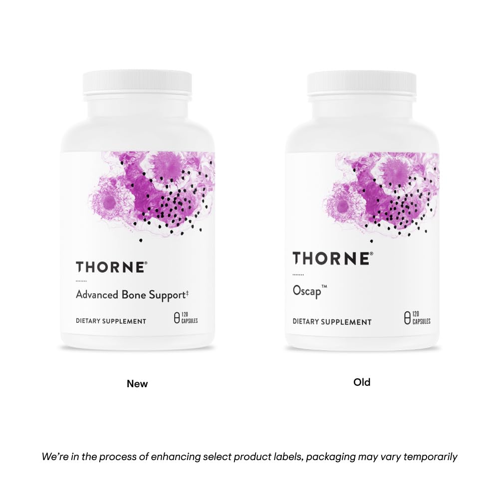 THORNE - Advanced Bone Support‡ - (Formerly Oscap) - Bone Health Supplement with Calcium and Vitamin D* - 120 Capsules - Medaid International