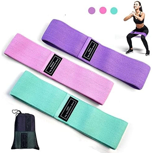 SKY-TOUCH Resistance Bands Fabric,Exercise Bands Non Slip Hip Elastic Bands For Hip, Legs, Butt, Glutes And Thighs Workout, Thick Wide Fitness Loop Circle Resistance Bands, Set Of 3 Pack, Multicolor - Medaid International