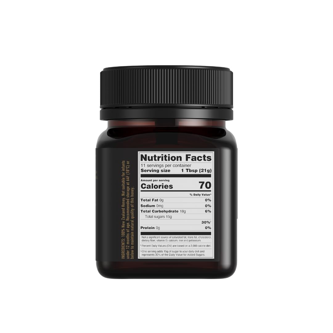 Egmont Honey Manuka UMF 23+ 8.8oz (250g) NON-GMO, Kosher, Recycled plastic jar, Traceable 100% Pure Authentic New Zealand Honey, UMF & MGO Certified - Medaid International