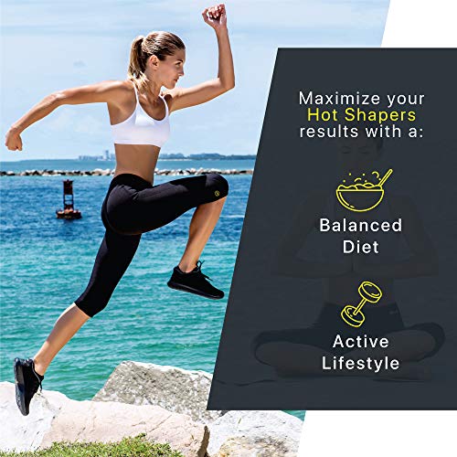 Hot Shapers - Women's Capri Pants for Enhanced Sweat, Neotex Fabric, Maximize Calorie Burn