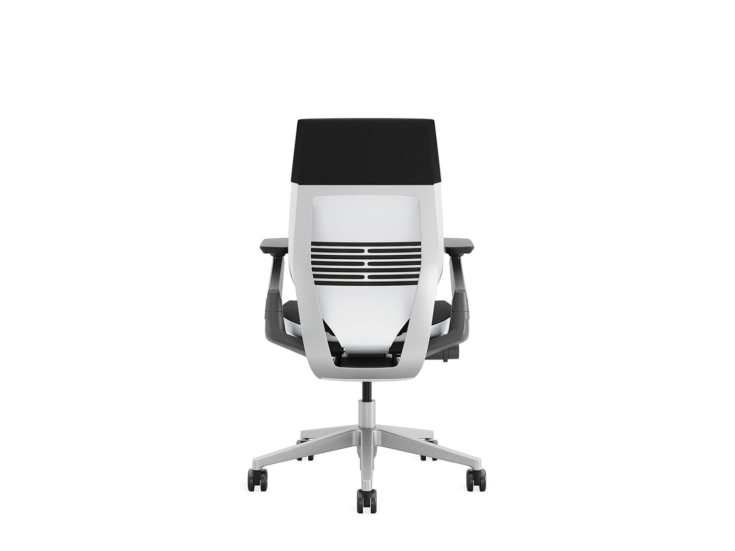 Steelcase Gesture Office Chair - Ergonomic Work Chair with Wheels for Carpet - Comfortable - Intuitive-to-Adjust for Desk - 360-Degree Arms - Licorice Fabric - Medaid International