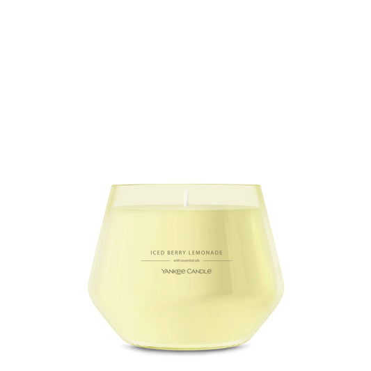 Yankee Candle Studio Scented Candle with up to 50 Hour Burn Time, Premium Plant Wax Blend for Consistent Burn, 10 oz Jar Candle with Room Filling Fragrance, Iced Berry Lemonade - Medaid International