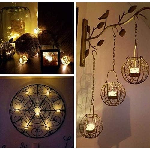 LZ 24 Pack Flameless Floating Tea Lights, Warm White Battery Flickering LED Tea Lights Candles - Wedding, Party, Centerpiece, Pool & SPA - Medaid International