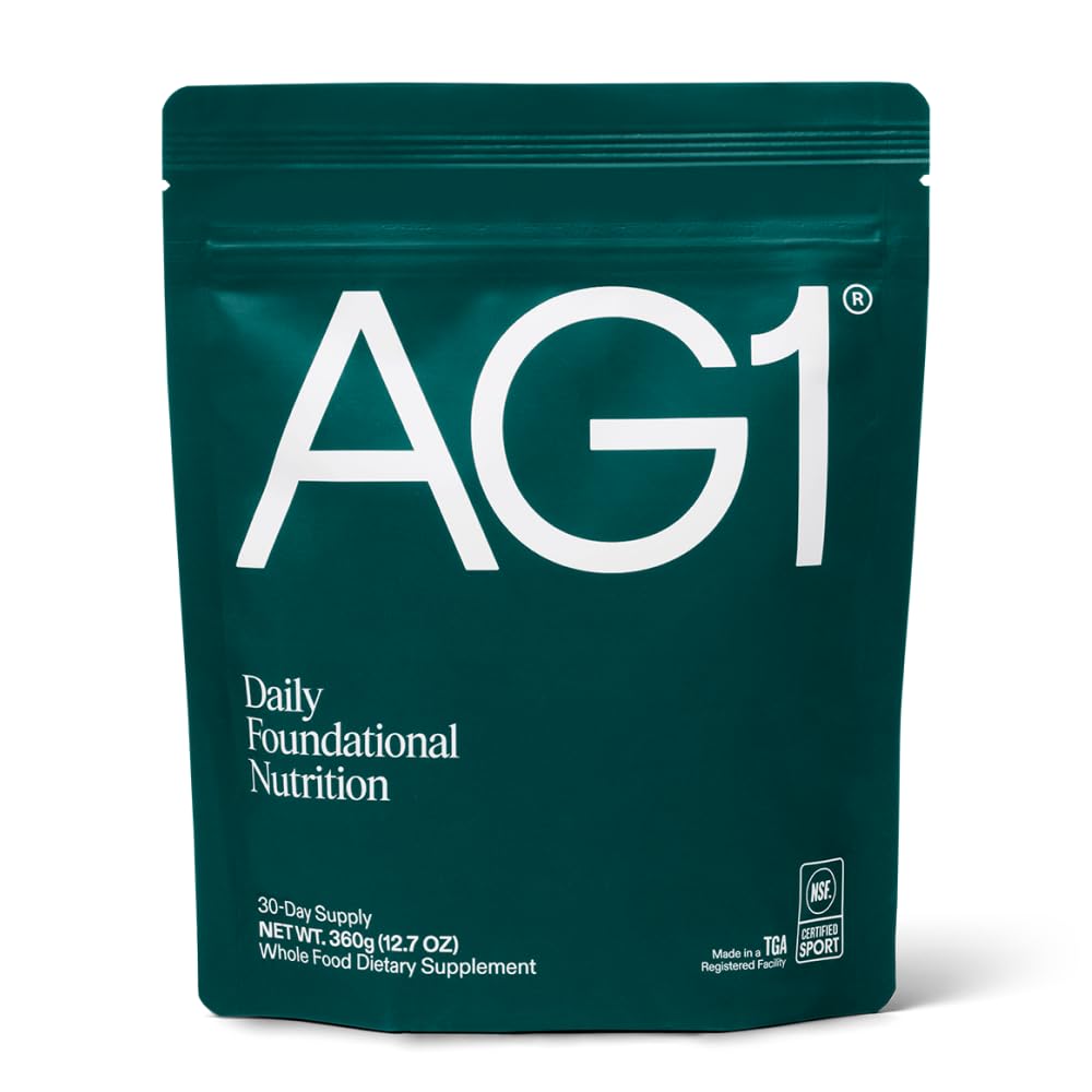 AG1 Greens Powder Refill Pouch – 75 Vitamins, Multivitamin & Probiotic | Gut Health Support | Vegan, Keto, Gluten Free | Athletic Greens Supplement - Pouch Only, Classic Formula - Medaid International