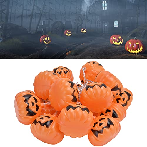 Pilipane - 20LED Pumpkin String Lights, 8ft Length, Perfect for Halloween Decor
