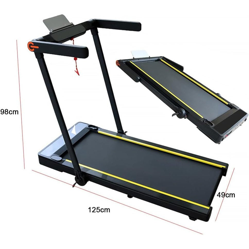 Llchaensc 2 in 1 under Desk Treadmill,Portable Folding Treadmill,Motorized Electric Walking Treadmill, Larger Running Area,Walking Pad Running Machine for Home - Medaid International