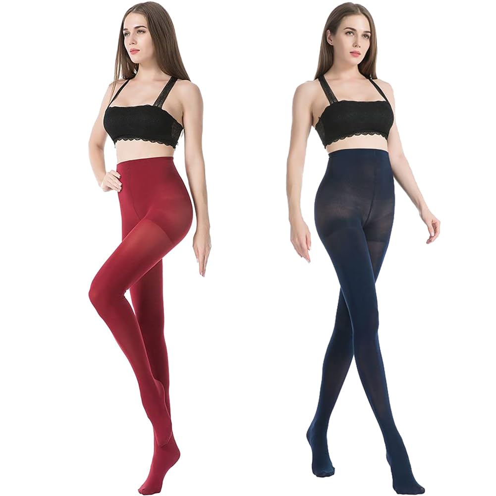 MANZI Women's 6 Pairs Opaque Control-Top Tights with Comfort Stretch 70 Denier Large - Medaid International