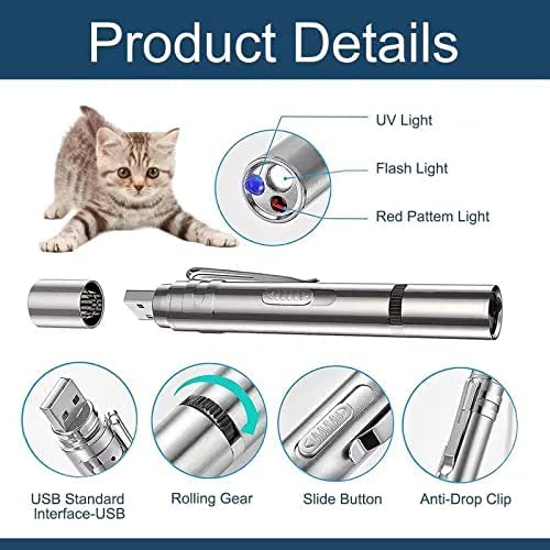 BEGRIM Cat Toys Laser Pointer for Indoor, Rechargeable, 7 Adjustable Wand Red Light Pet Interactive Cat Mouse Toys to Keep Busyfor Kitten Dog Chase Play - Medaid International