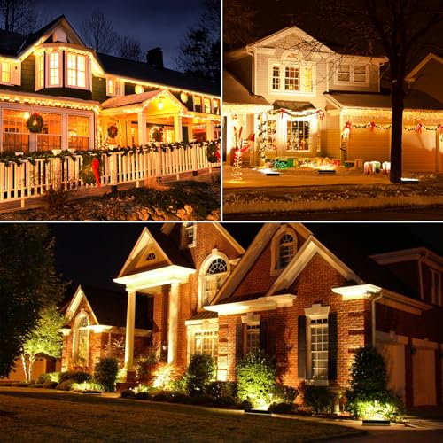 Indmird - 50W LED Outdoor Spotlight, 50,000 LM, IP66 Waterproof, Warm White