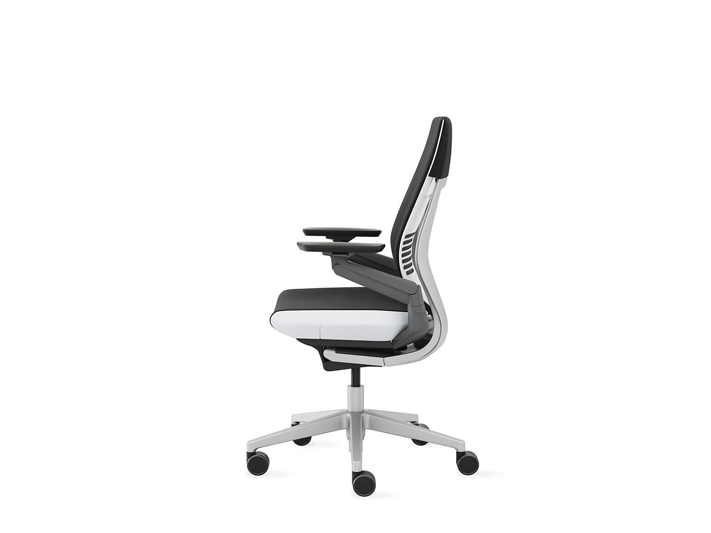 Steelcase Gesture Office Chair - Ergonomic Work Chair with Wheels for Carpet - Comfortable - Intuitive-to-Adjust for Desk - 360-Degree Arms - Licorice Fabric - Medaid International