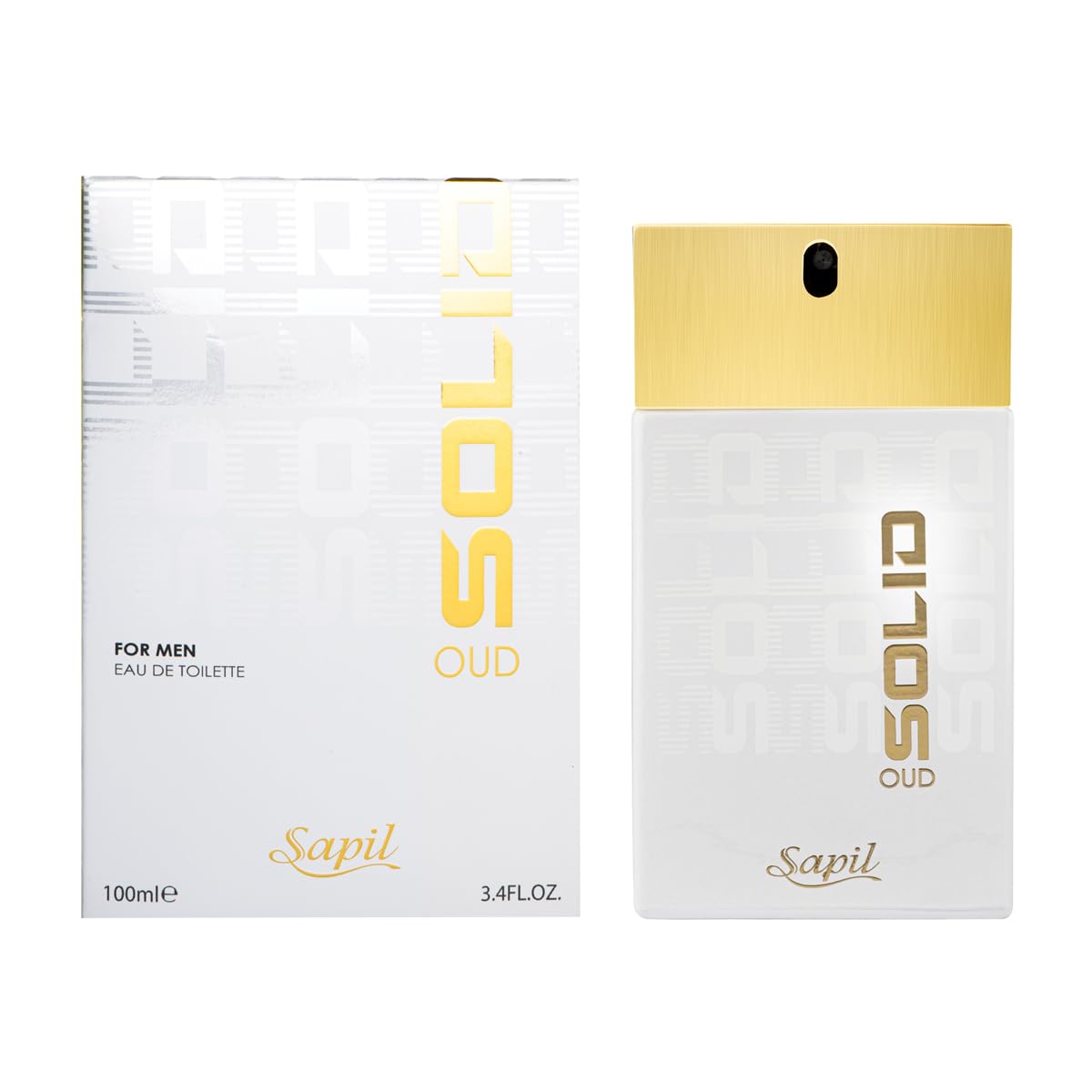 Sapil Solid Oud Perfume for Men and Women - Long-lasting Dubai Perfume, Enticing Arabic Cologne, Oriental Woody EDT Spray, 3.4 Oz (100 ml) - Perfume for Men for Daily Wear and Special Occasions - Medaid International