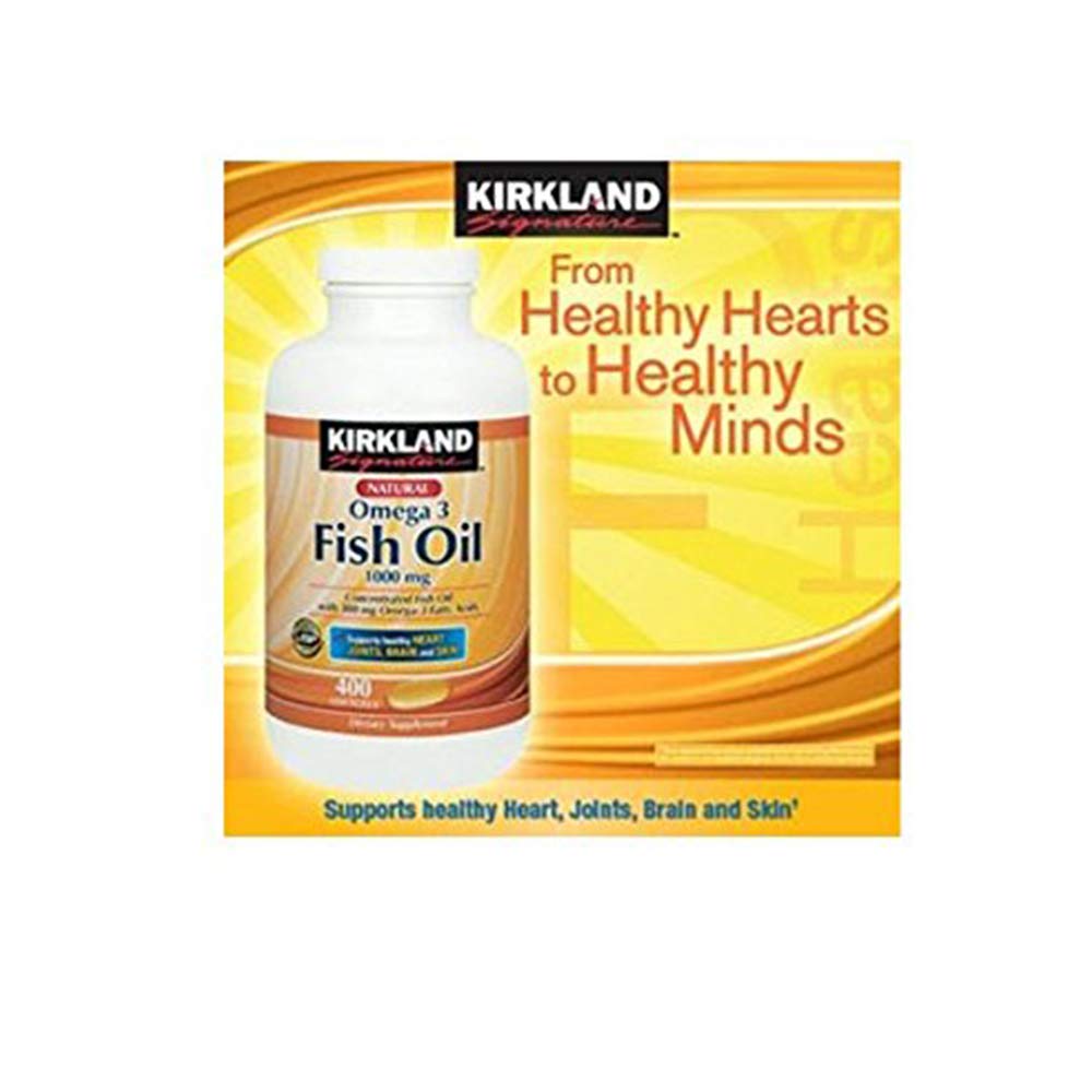 Kirkland Signature Fish Oil 1000 mg., 400 Softgels (3 Pack) - Medaid International
