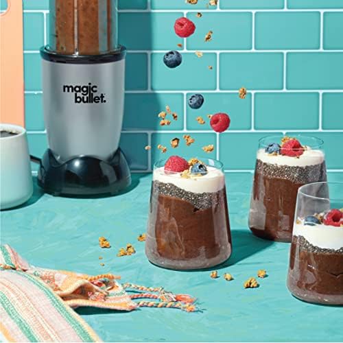 Magic Bullet Magic Bullet, 4 Piece Accessories, Multi-Function High-Speed Blender, Silver, MB4-0612 - Medaid