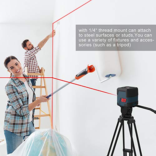 Rockseed - Laser Level Tool with Self-Leveling, 360° Rotation, Carrying Pouch