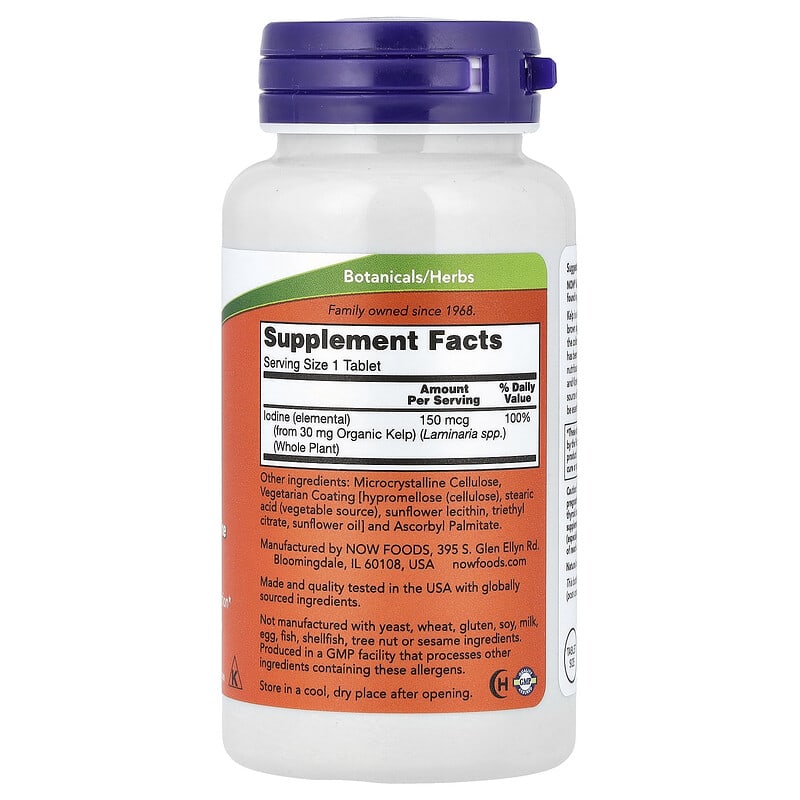 NOW Foods, Kelp, 150 mcg, 200 Tablets - Medaid