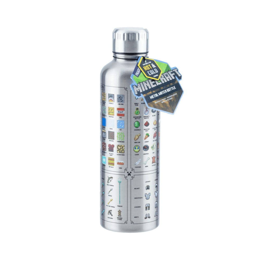 Minecraft Metal Water Bottle By Paladone - Medaid International
